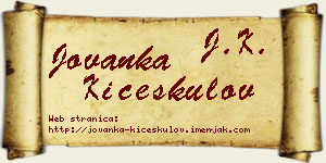Jovanka Kićeskulov vizit kartica